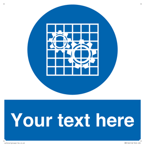 Custom Machine Guards Required Sign